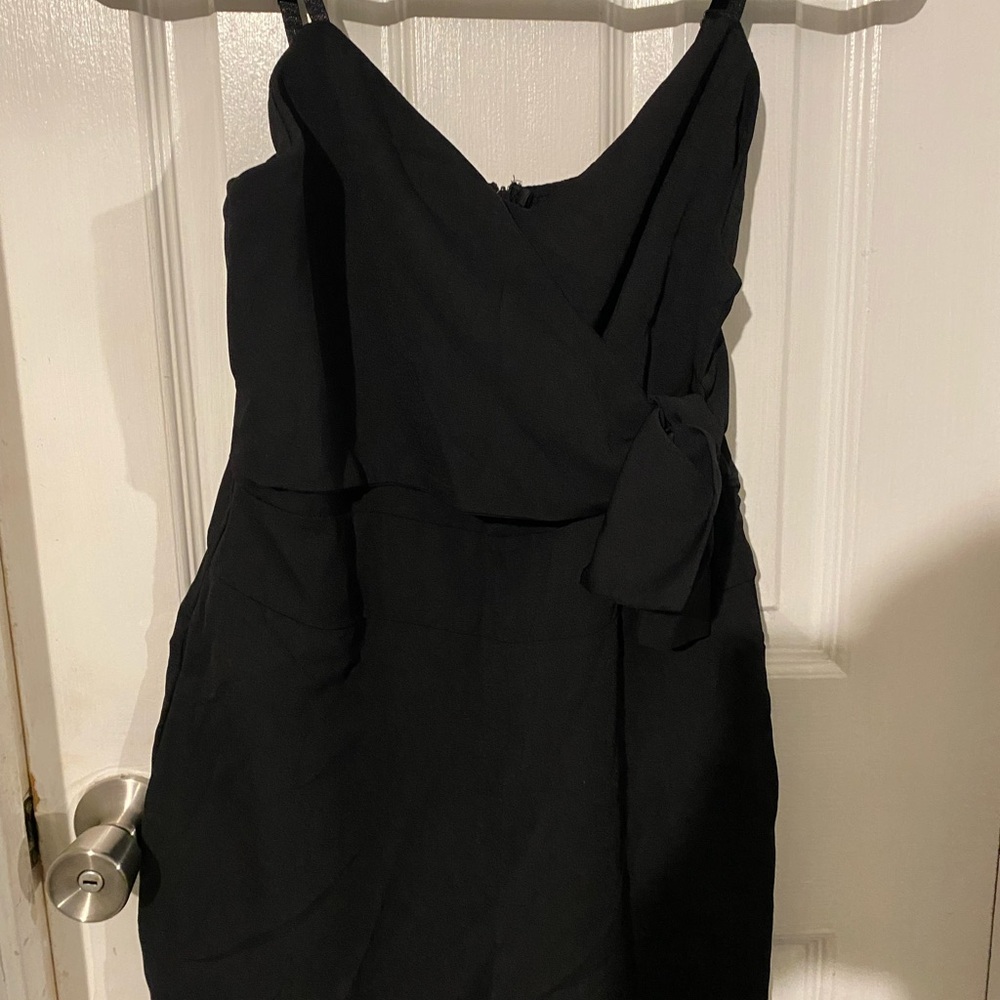 Elegant Black Wrap Dress